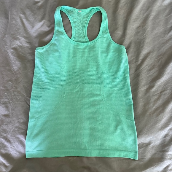 Women’s lululemon teal swiftly tech racerback tank top hip length size 8 - Picture 1 of 3
